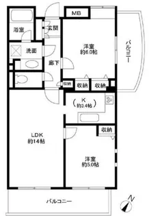 東京都三鷹市大沢4【マンション】の間取り