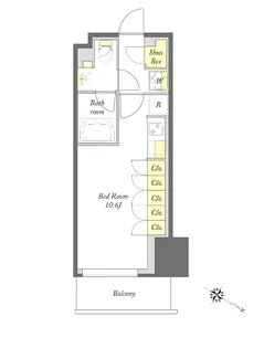 プライムメゾン中目黒【5階】の間取り