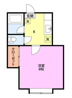 カサベルデ旭町【1階】の間取り
