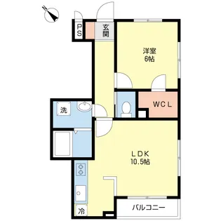 カトルボヌール【2階】の間取り
