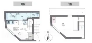 プラティーク神楽坂デュアル【4階】の間取り