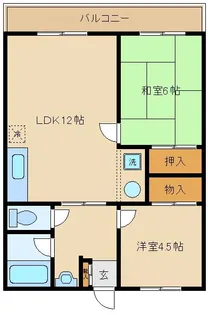 ローヤルコーポ渡辺【4階】の間取り