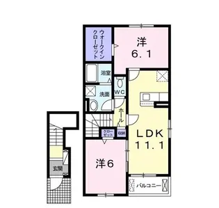 ブリリアント 1【2階】の間取り