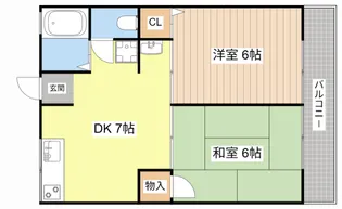 サンハイム伊勢B【1階】の間取り