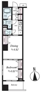 レグラス横浜ポートサイド【4階】の間取り