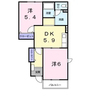ウィスティリア【1階】の間取り