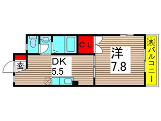 メゾンエスポワ-ル【3階】の間取り