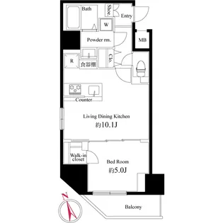 ハーモニーレジデンス浅草#002【4階】の間取り