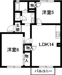 愛知県知多市寺本台4【アパート】の間取り