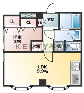 コムデ・ビュー【2階】の間取り