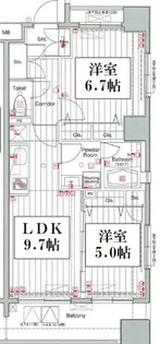 東京都板橋区本町【マンション】の間取り