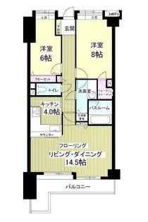 ライオンズマンション乃木坂【2階】の間取り