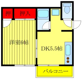ヒルズB【1階】の間取り