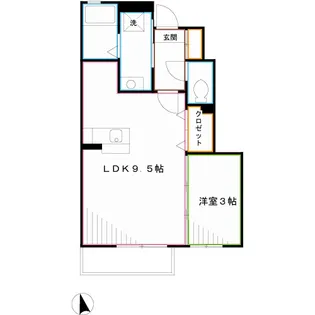 メゾン・ド・シャテーヌ【1階】の間取り