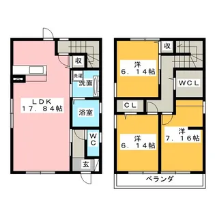 愛知県みよし市三好丘緑1【一戸建】の間取り