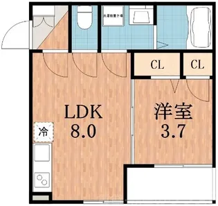大阪府大阪市住之江区粉浜2【アパート】の間取り