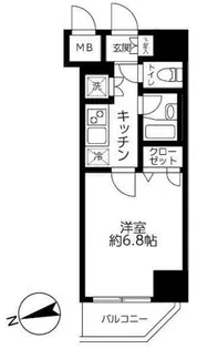 リクレイシア蒲田【5階】の間取り