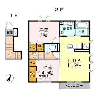 La mer 桜上水 I【2階】の間取り
