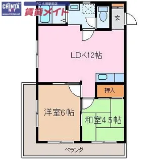 サンライト城山【3階】の間取り