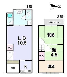 京都府京都市左京区東竹屋町【一戸建】の間取り