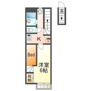 サニーウェル【2階】の間取り