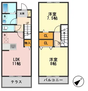 東京都葛飾区東金町5【アパート】の間取り