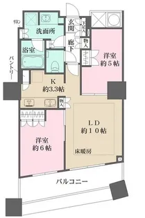 ザ・パークハウス西新宿タワー60【19階】の間取り