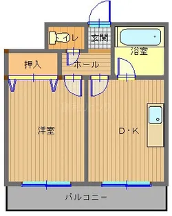クオーレ中川【2階】の間取り