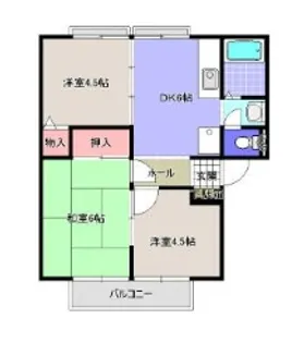 サンガーデン光峰B【1階】の間取り