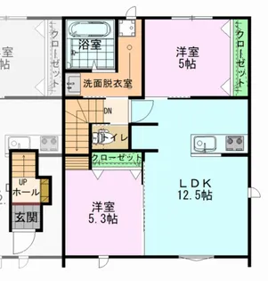 グラン・パレス高松III【1階】の間取り