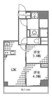 ロイジェント扇橋【4階】の間取り