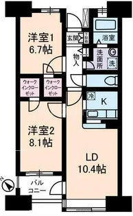 ヴェルポワール東葛西【8階】の間取り
