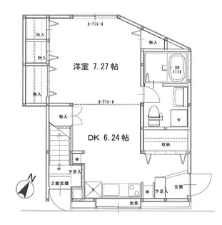 シャレー中目黒II【1階】の間取り