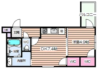 フジパレス福島I番館【2階】の間取り