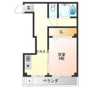 ハイツ恒栄【4階】の間取り