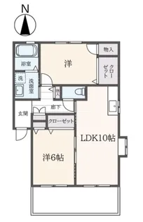 コーポヘイキチB【1階】の間取り