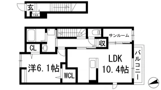 いちぢくばた家【2階】の間取り