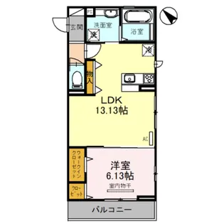 LA CASAMIA一条通【3階】の間取り