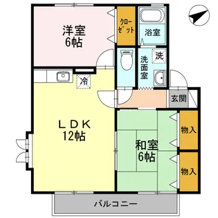 セゾン・ド・フルール D【2階】の間取り