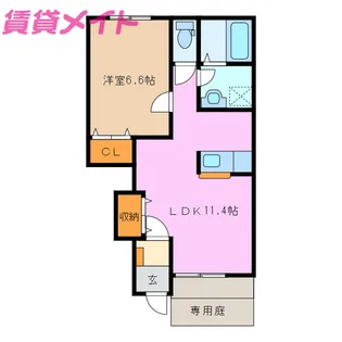 グレイスビラ・桜島【1階】の間取り