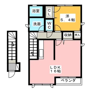 パークハイムミヤウラ B棟【2階】の間取り