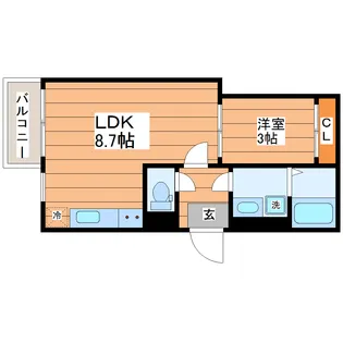 REGALEST光【3階】の間取り