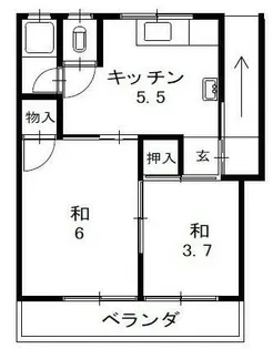 コーポはなやしき【2階】の間取り