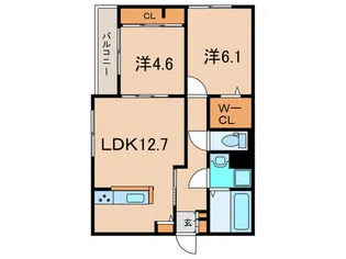 イルソラーレ須磨【1階】の間取り