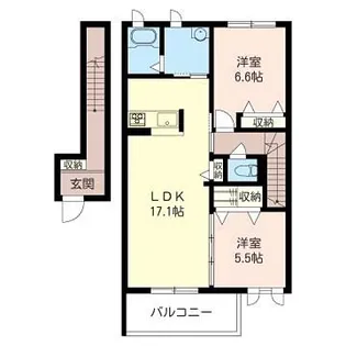 レ・クレ・ドール ソレイユ【2階】の間取り