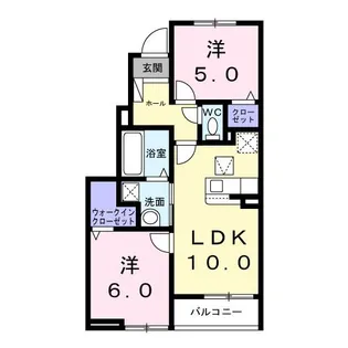 鶴ヶ島市アパート(028470401)【1階】の間取り