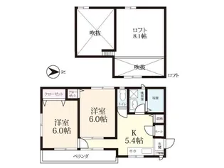 ビオス中折【1階】の間取り