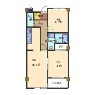 パークコート小橋【1階】の間取り