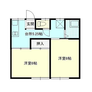 スカイコーポ【2階】の間取り