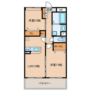 メゾンエール【3階】の間取り